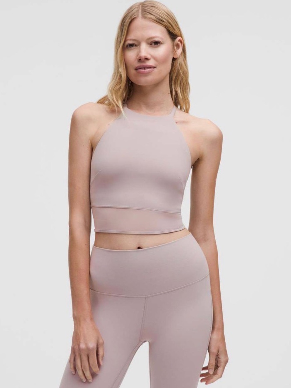 Lululemon Nulu High-Neck Mesh-Hem Tank Top *Light Support, B/C Cup
Mauve Grey